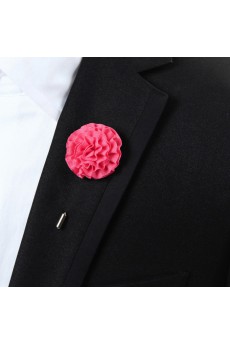 Men's Rose-carmine Microfiber Lapel Pins