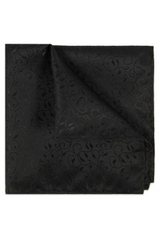 Men's Black Microfiber Pocket Square  