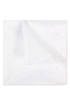 Men's White Microfiber Pocket Square  