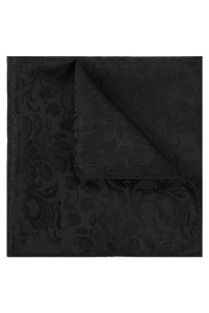 Men's Black Microfiber Pocket Square 