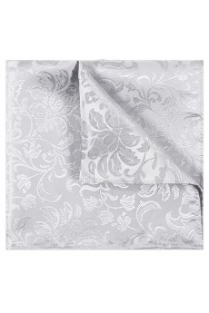 Men's Gray Microfiber Pocket Square 