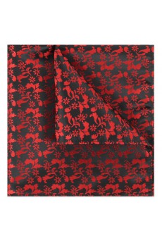 Men's Red Microfiber Pocket Square 