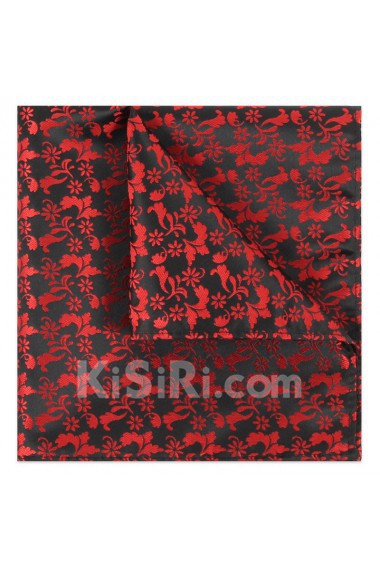 Men's Red Microfiber Pocket Square 