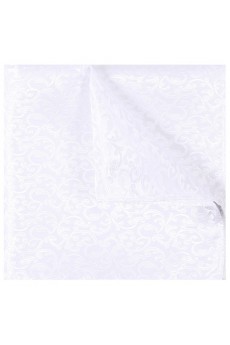 Men's White Microfiber Pocket Square 