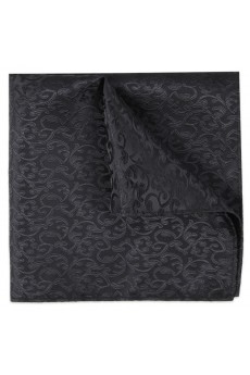 Men's Black Microfiber Pocket Square 