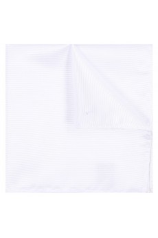 Men's White Microfiber Pocket Square 