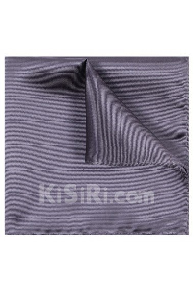 Men's Gray Microfiber Pocket Square 