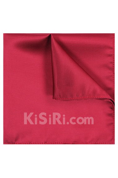 Men's Red Microfiber Pocket Square 