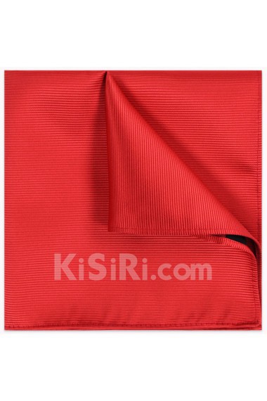 Men's Red Microfiber Pocket Square 