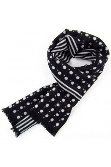 Men's Black Cotton Scarf