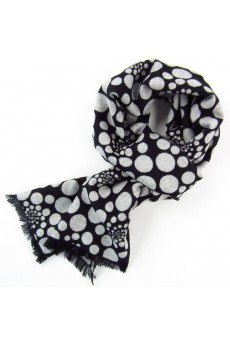 Men's Black Cotton Scarf