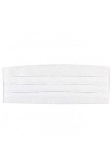 Men's White Microfiber Waistband  