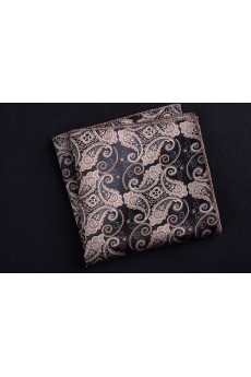 Brown Cotton-Microfiber Blended Pocket Square