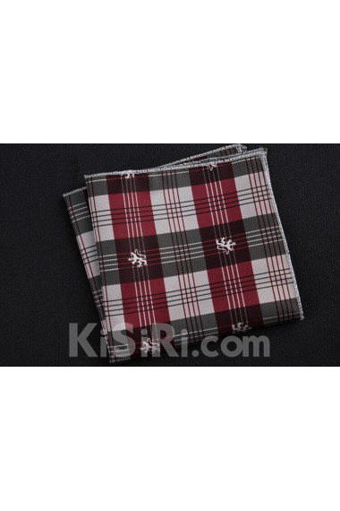 Gray Cotton-Microfiber Blended Pocket Square