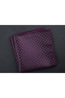 Wine Red Cotton-Microfiber Blended Pocket Square