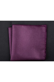 Purple Cotton-Microfiber Blended Pocket Square