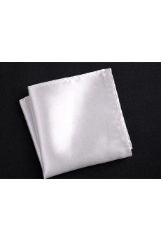White Microfiber Pocket Square