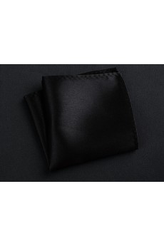 Black Microfiber Pocket Square