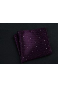 Purple Cotton-Microfiber Blended Pocket Square