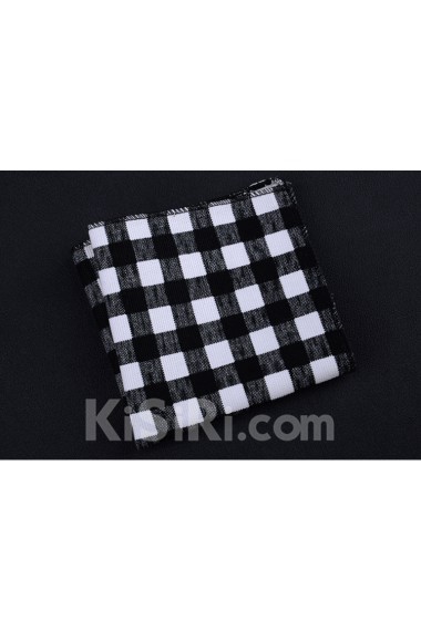 Black Cotton, Linen Pocket Square