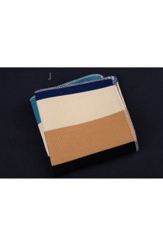 Beige Cotton, Linen Pocket Square