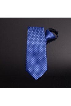 Blue Polka Dot Microfiber Necktie