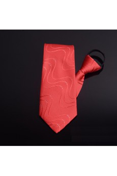 Red Floral Microfiber Necktie