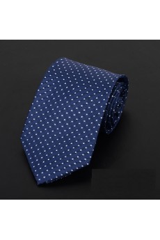 Blue Polka Dot Microfiber Necktie