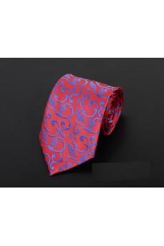 Red Floral Microfiber Necktie
