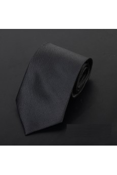 Black Solid Microfiber Necktie