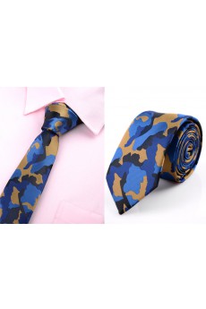 Blue Floral Microfiber Novelty Tie