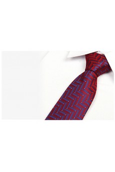 Red Striped Microfiber Necktie