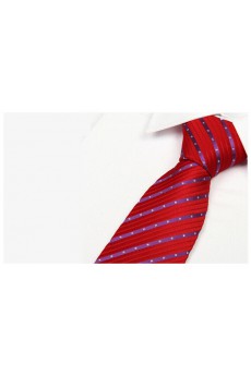 Red Striped Microfiber Necktie