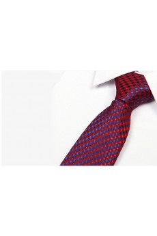 Red Striped Microfiber Necktie