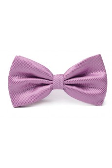 Purple Solid Microfiber Bow Tie