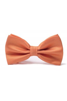 Orange Solid Microfiber Bow Tie