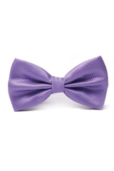 Purple Solid Microfiber Bow Tie