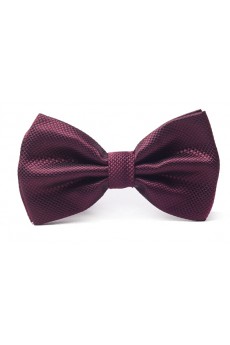 Purple Solid Microfiber Bow Tie