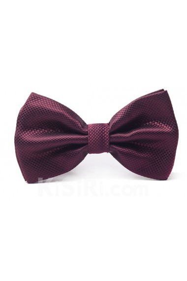 Purple Solid Microfiber Bow Tie
