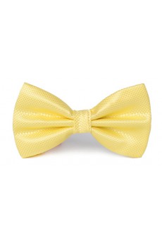 Yellow Solid Microfiber Bow Tie