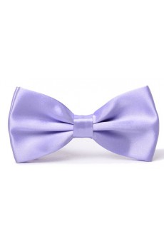 Purple Solid Microfiber Bow Tie