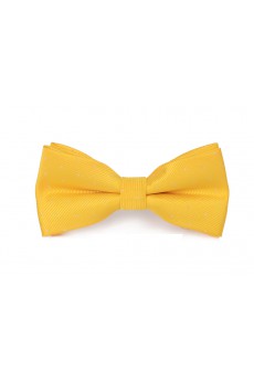 Yellow Polka Dot Microfiber Bow Tie