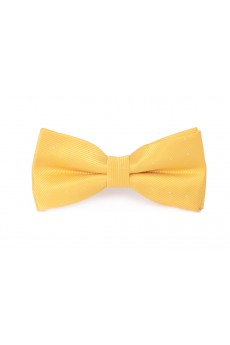 Gold Polka Dot Microfiber Bow Tie