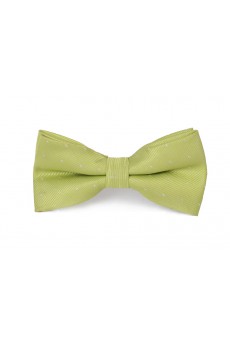 Green Polka Dot Microfiber Bow Tie