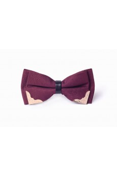 Purple Solid Microfiber Bow Tie