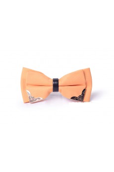Yellow Solid Microfiber Bow Tie