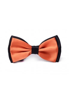 Yellow Solid Microfiber Bow Tie
