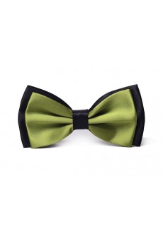 Green Solid Microfiber Bow Tie