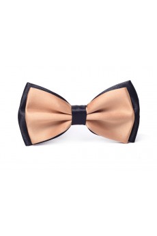 Coffee Solid Microfiber Bow Tie