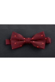 Red Polka Dot Microfiber Bow Tie